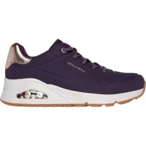 Skechers Uno - Shimmer Away | Dark Purple | Women's Fashion Sneakers