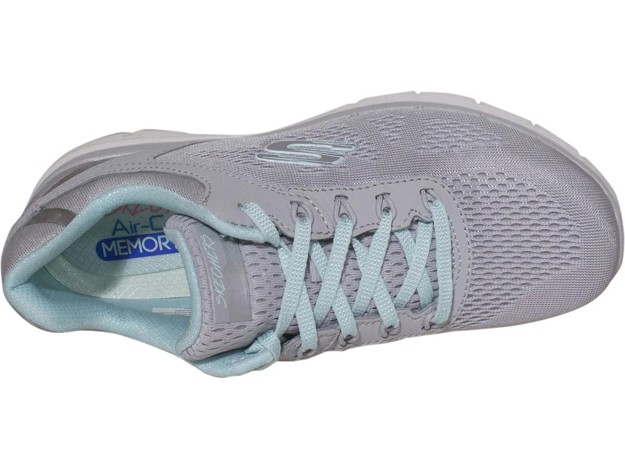 Skechers Women's Flex-Appeal-3.0 Moving Fast Sneakers Gray/Mint Sz: 6 13059