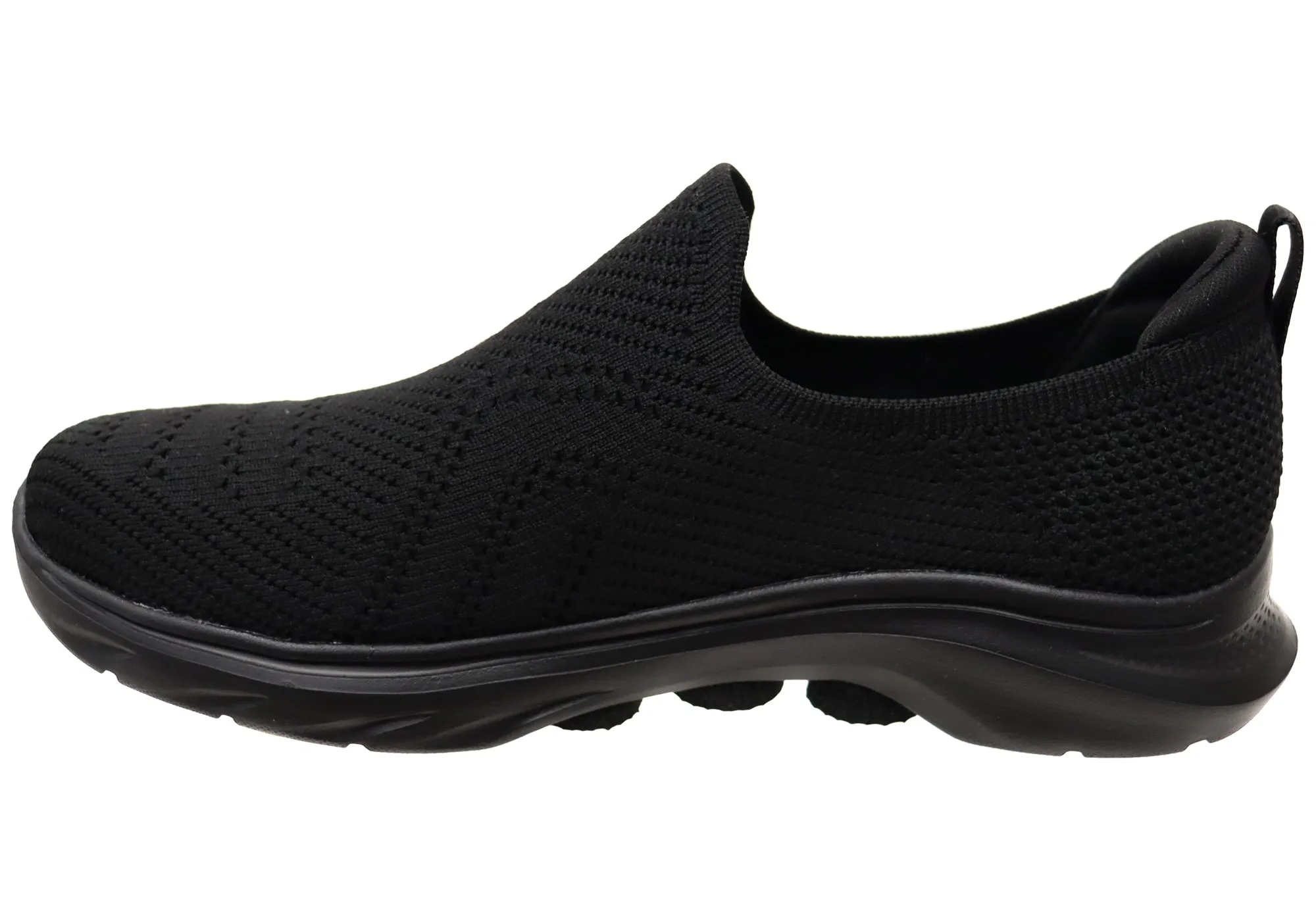 Skechers Womens GOwalk 7 Amina Comfortable Black Slip On Shoes