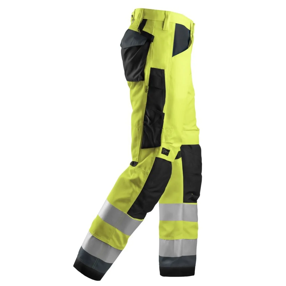 Snickers 6331 AllroundWork, High-Vis Work Trousers+, Class 2 - Yellow/Ste