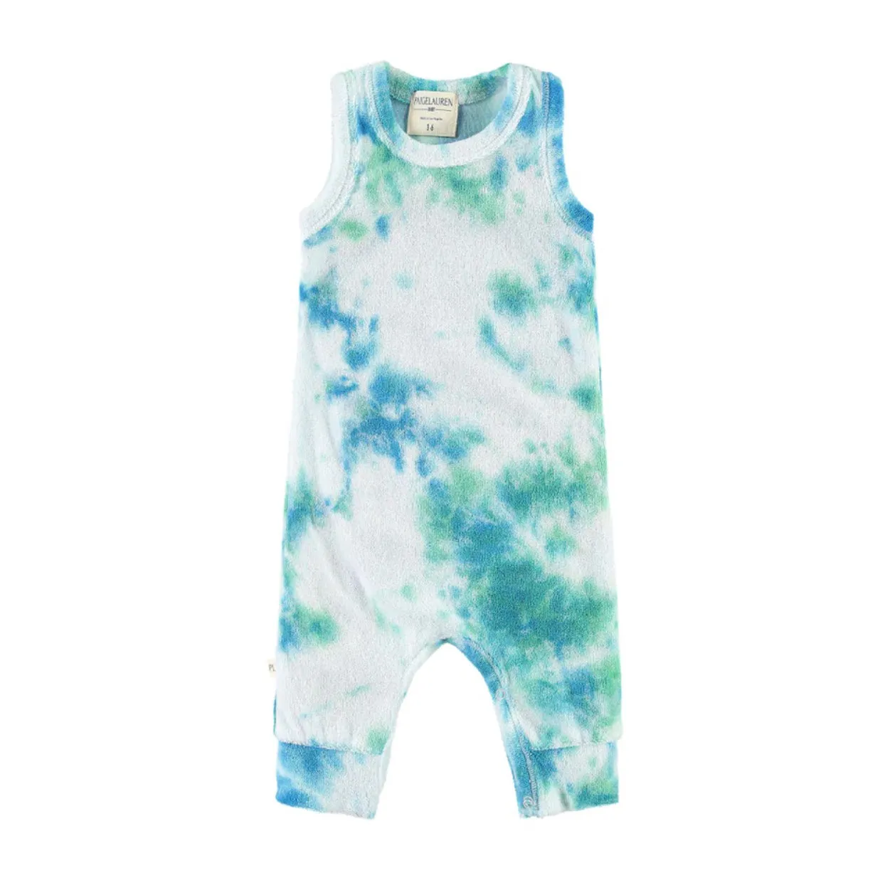 Splatter Tie Dye Loop Terry Tank Romper