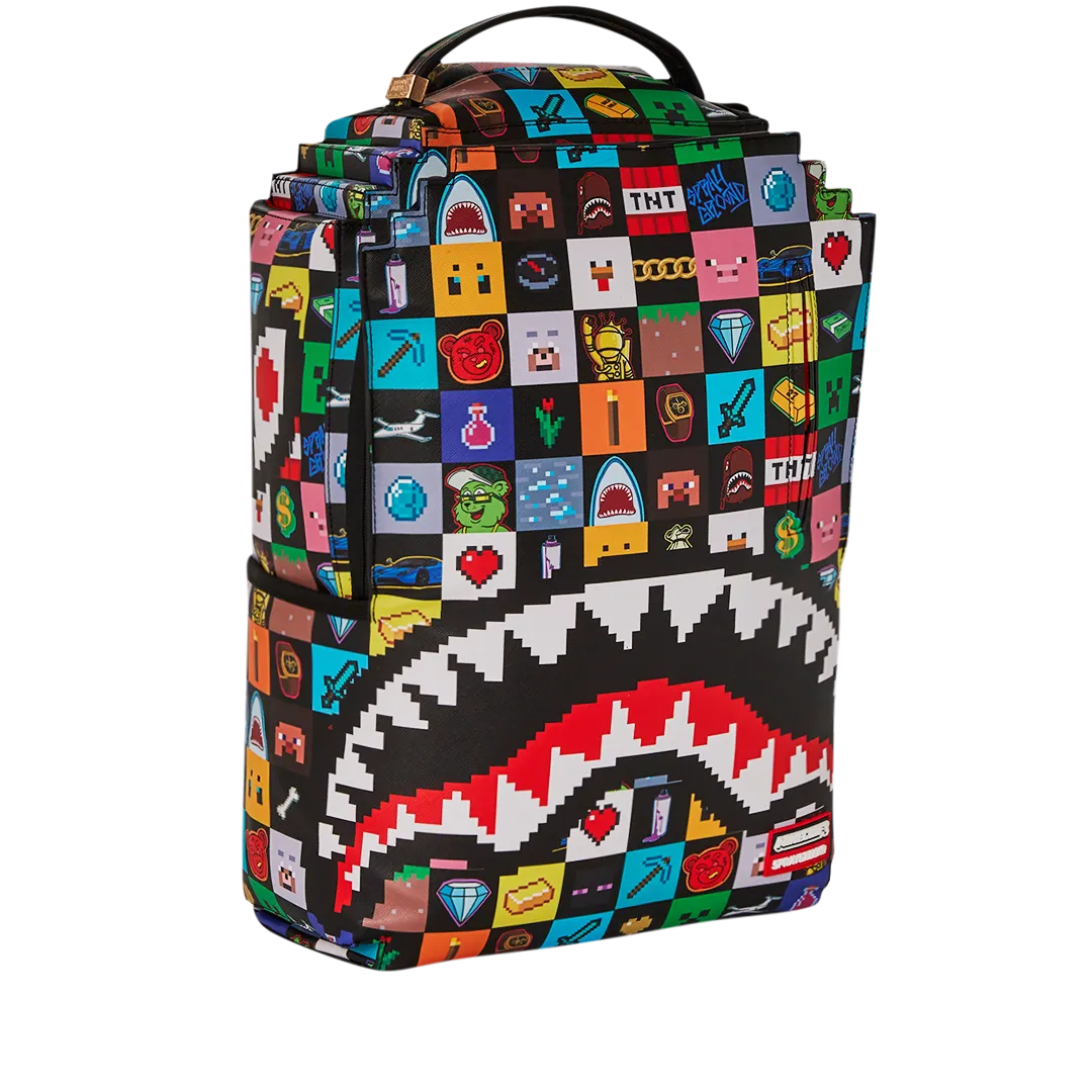 Sprayground Minecraft Ultimate Creative Mode Backpack - Red / White / Yellow / Blue