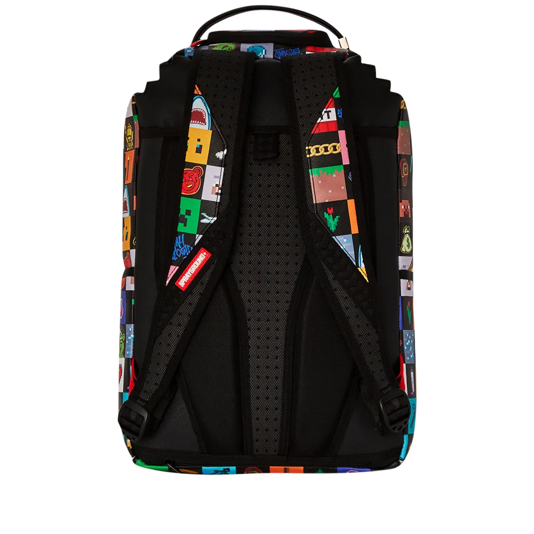 Sprayground Minecraft Ultimate Creative Mode Backpack - Red / White / Yellow / Blue