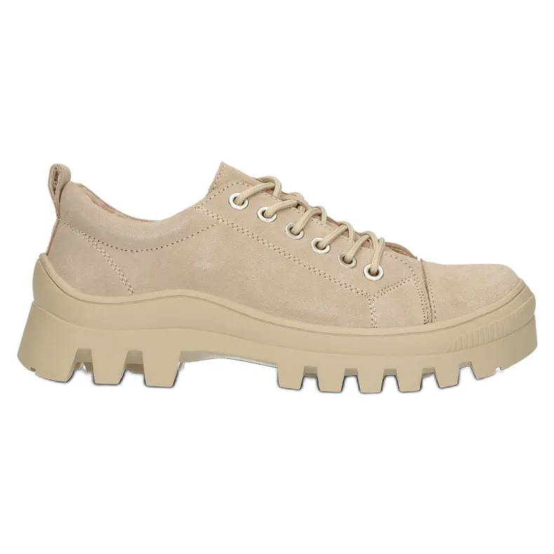 Suede Leather Sneakers Filippo DP3522 / 22 BE Beige