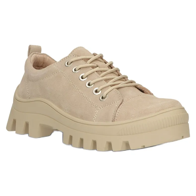 Suede Leather Sneakers Filippo DP3522 / 22 BE Beige