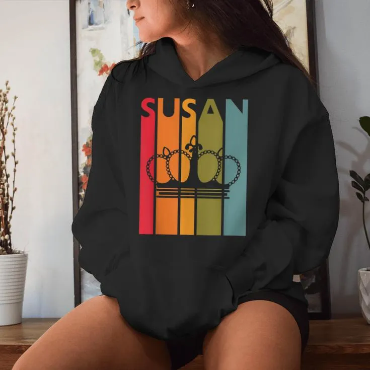 Susan Idea For Girls First Name Vintage Susan Women Hoodie