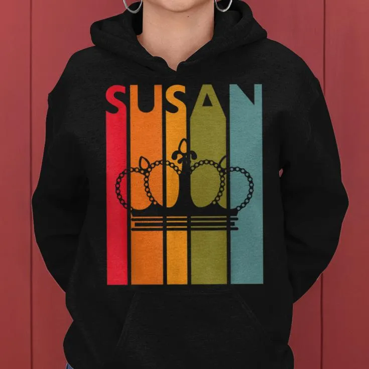 Susan Idea For Girls First Name Vintage Susan Women Hoodie