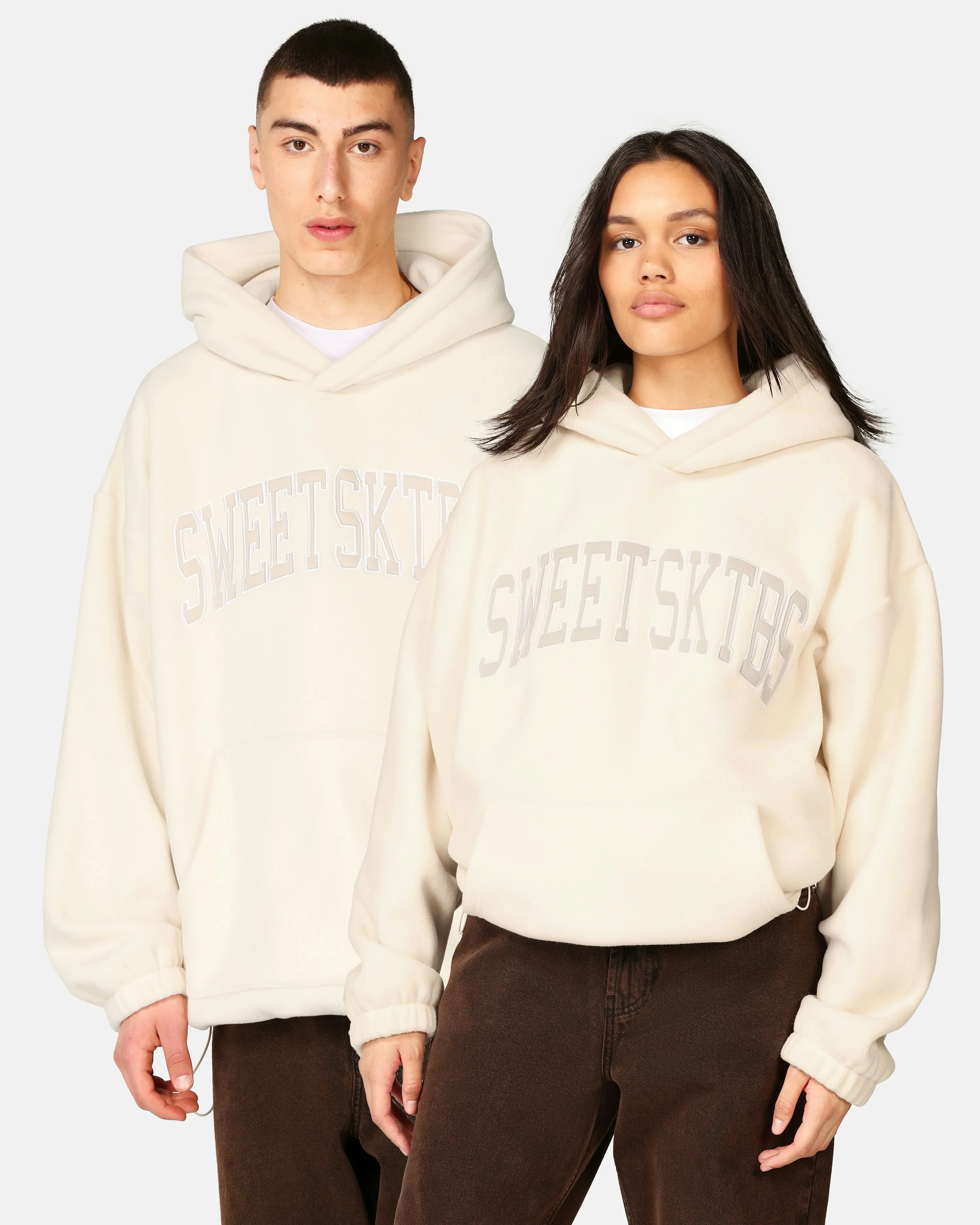 SWEET SKTBS Polar Fleece Hoodie Off white | Unisex | Junkyard