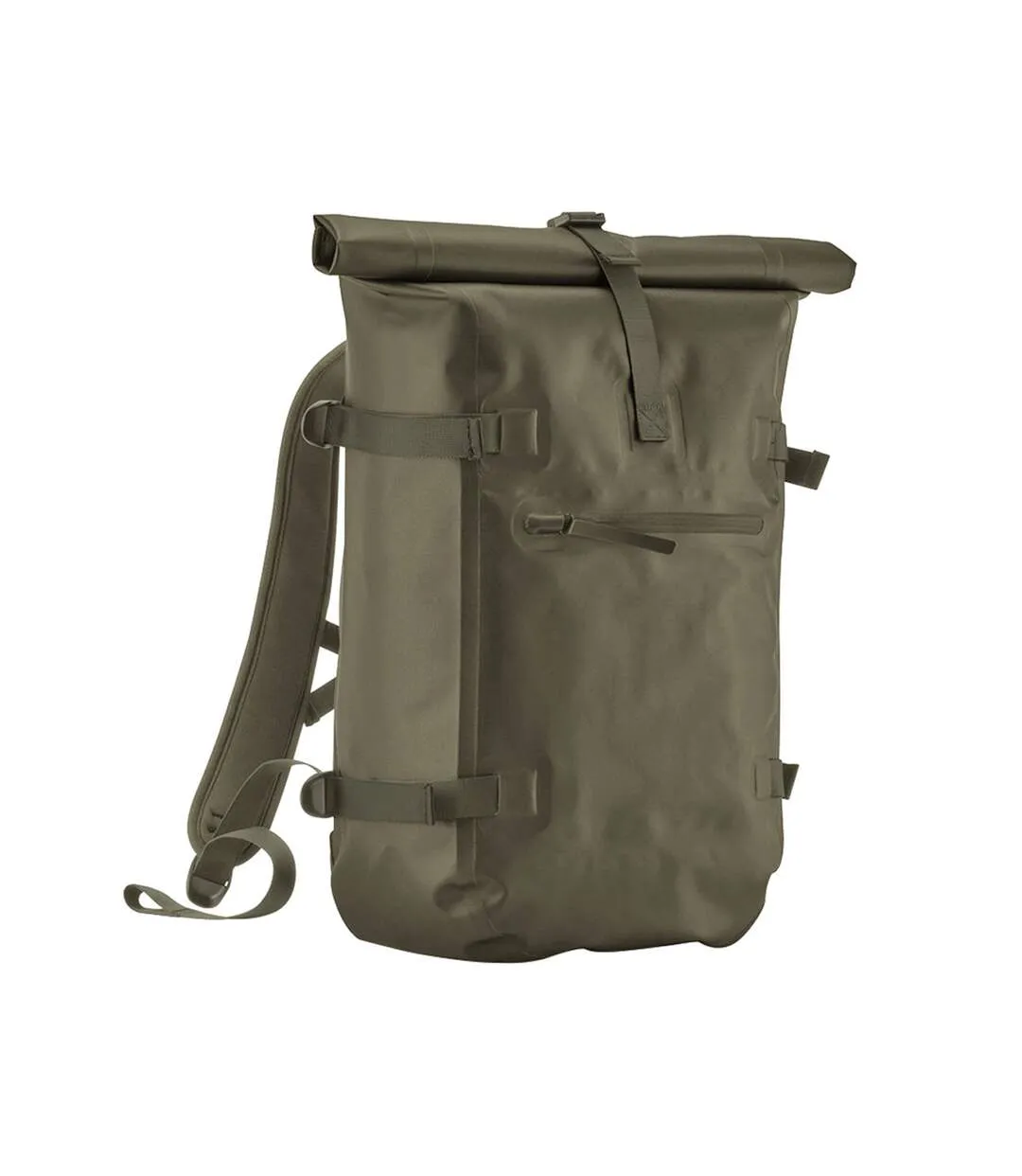 Tailored luxe roll top backpack one size covert green Quadra