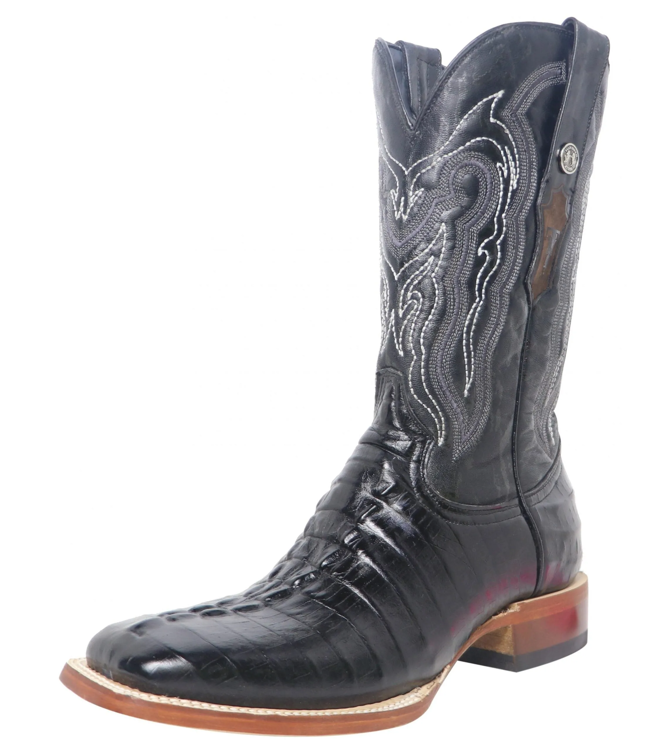 Tanner Mark Black Caiman Print Men's Boot