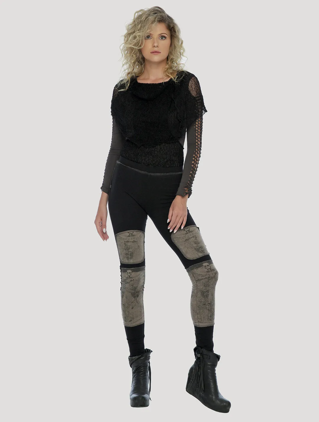 Tibetan Skulls Long Leggings