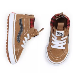 Toddler Vans Sk8-Hi Zip MTE ALL WEATHER - Plaid Brown