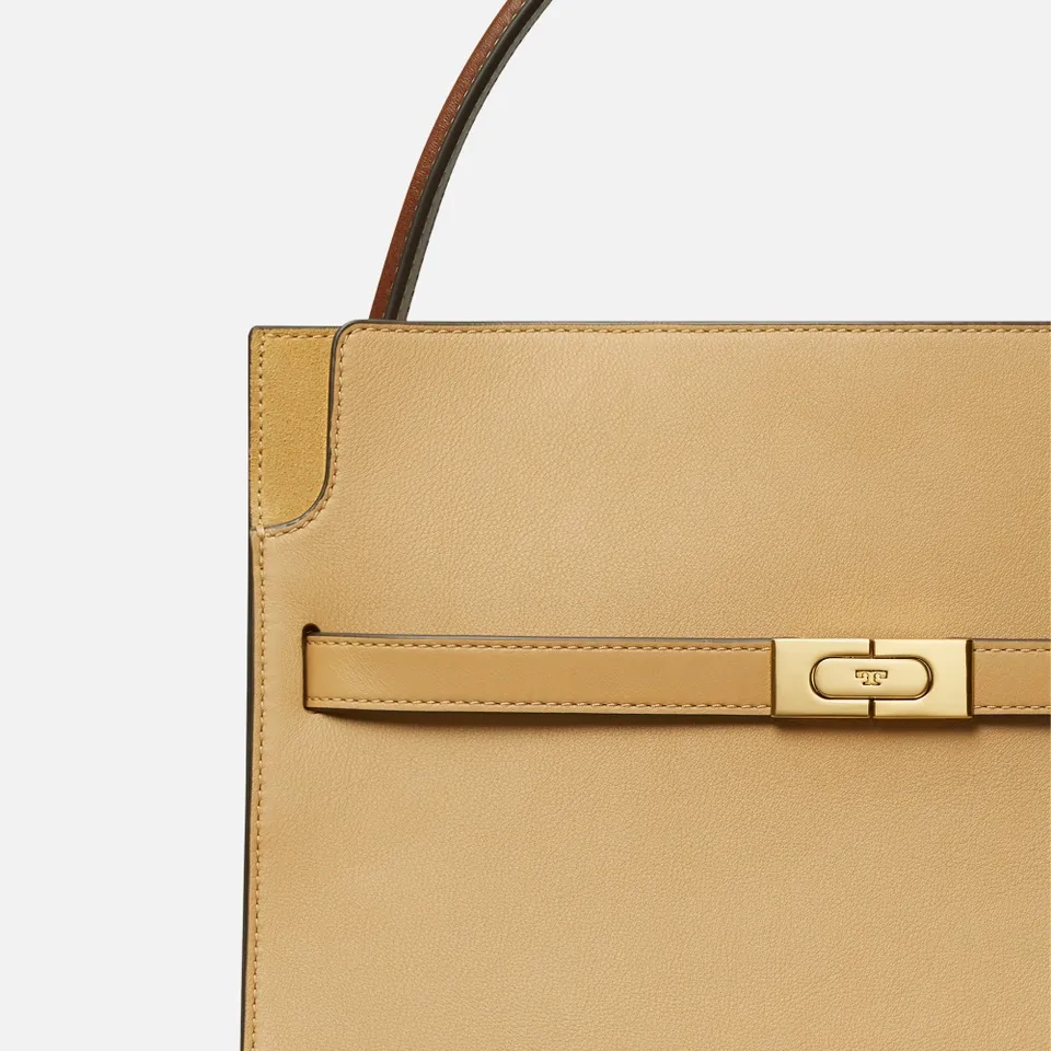 Tory Burch Lee Radziwill Leather And Suede Double Bag | Coggles