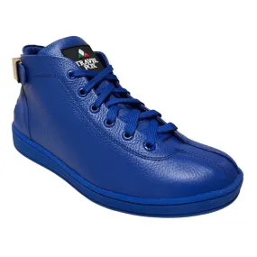 Travel Fox Spider Men's Dark Blue Leather Mid Top Sneakers 915601-05