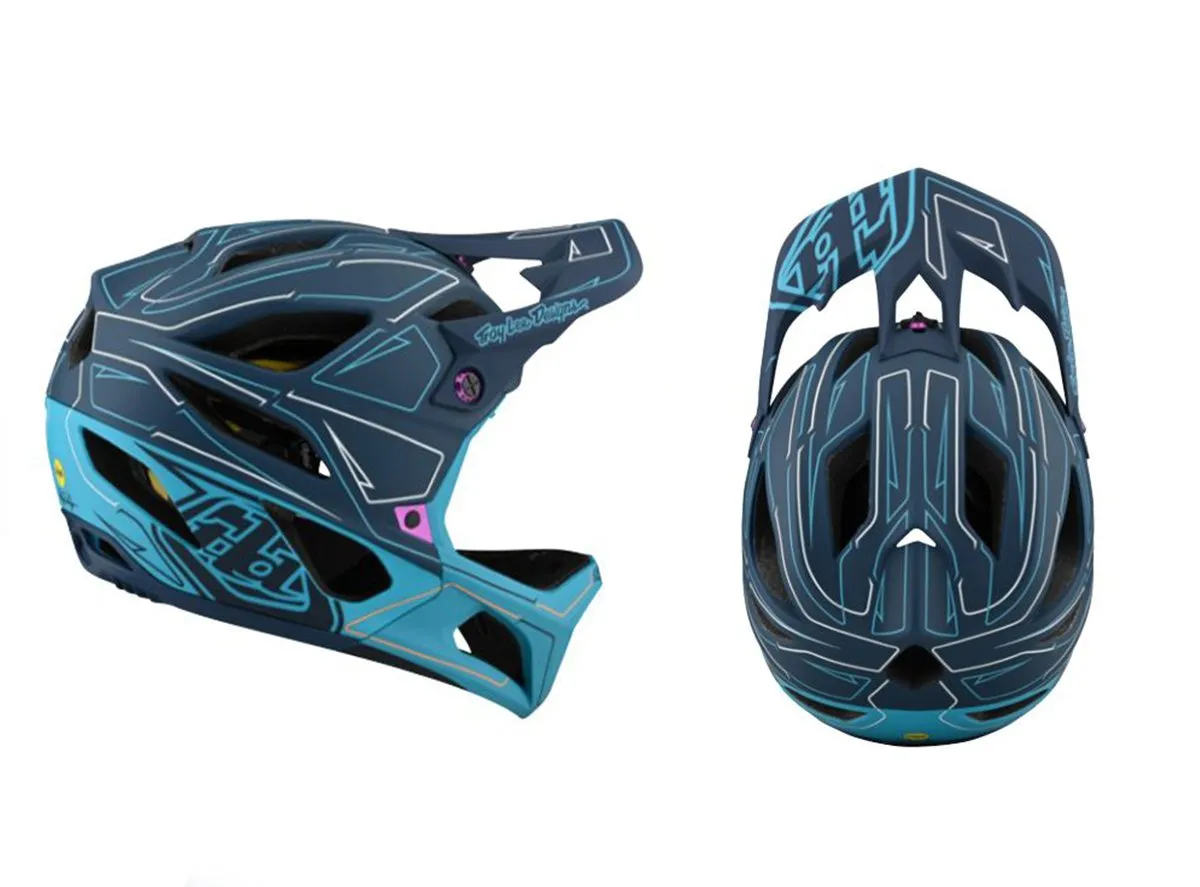 Troy Lee Designs Stage Full Face Helmet - Ltd Edition - Pinstripe Marine - 2021