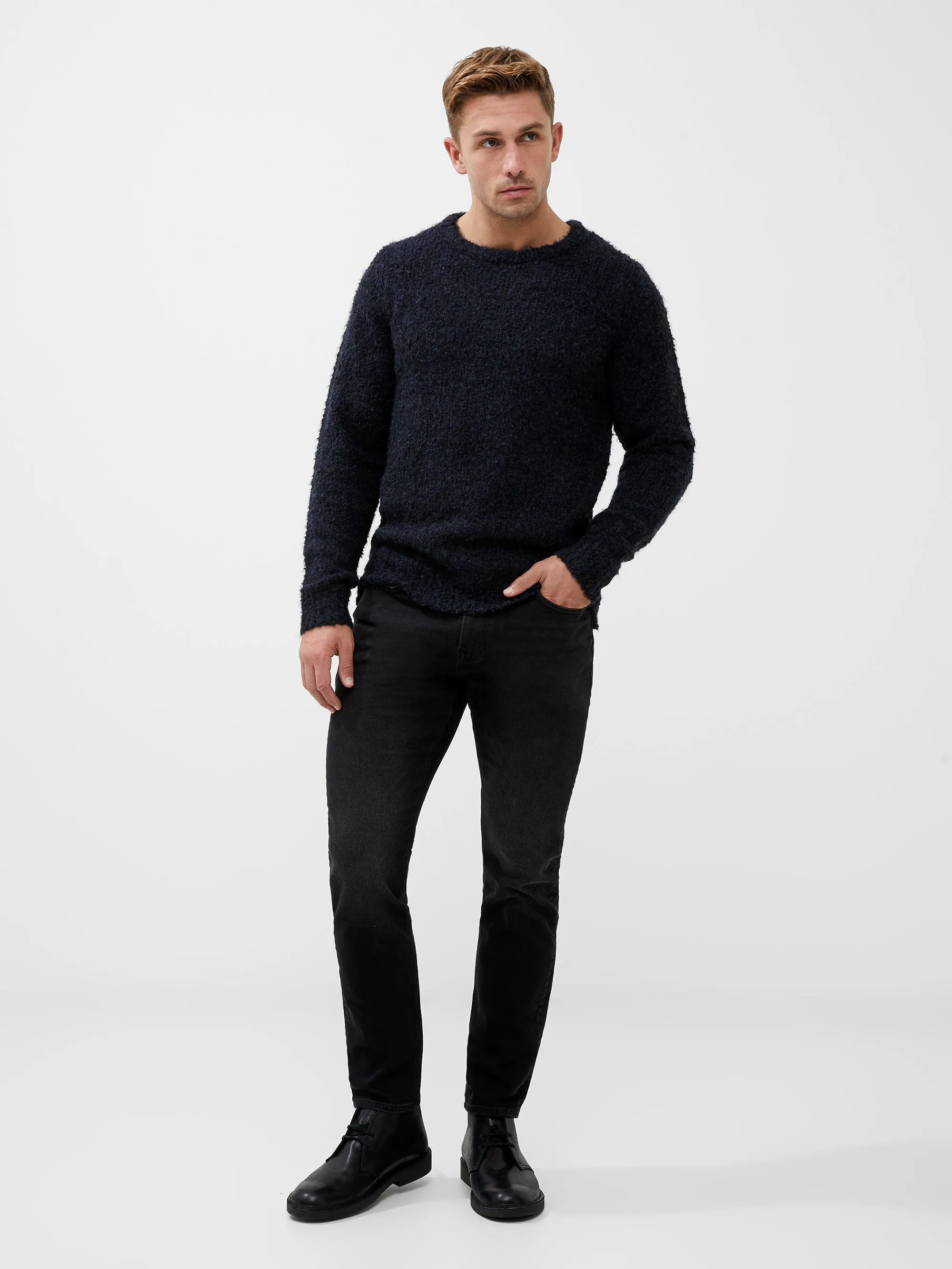 Twisted Boucle Crew Neck Jumper