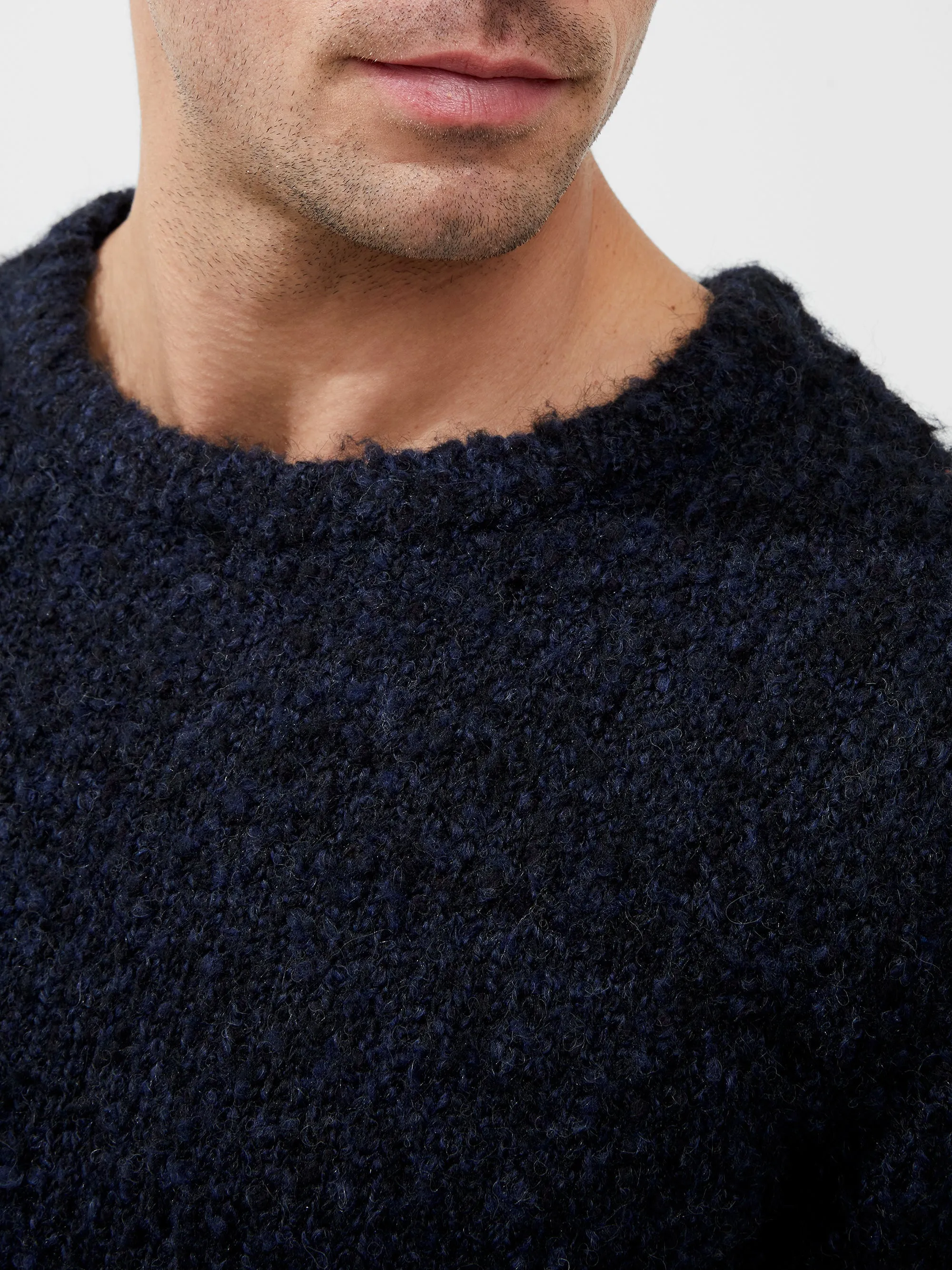 Twisted Boucle Crew Neck Jumper