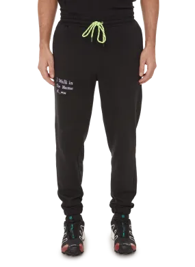 UNTIL THE NIGHT IS OVER  Joggers with embroidered logo - Black