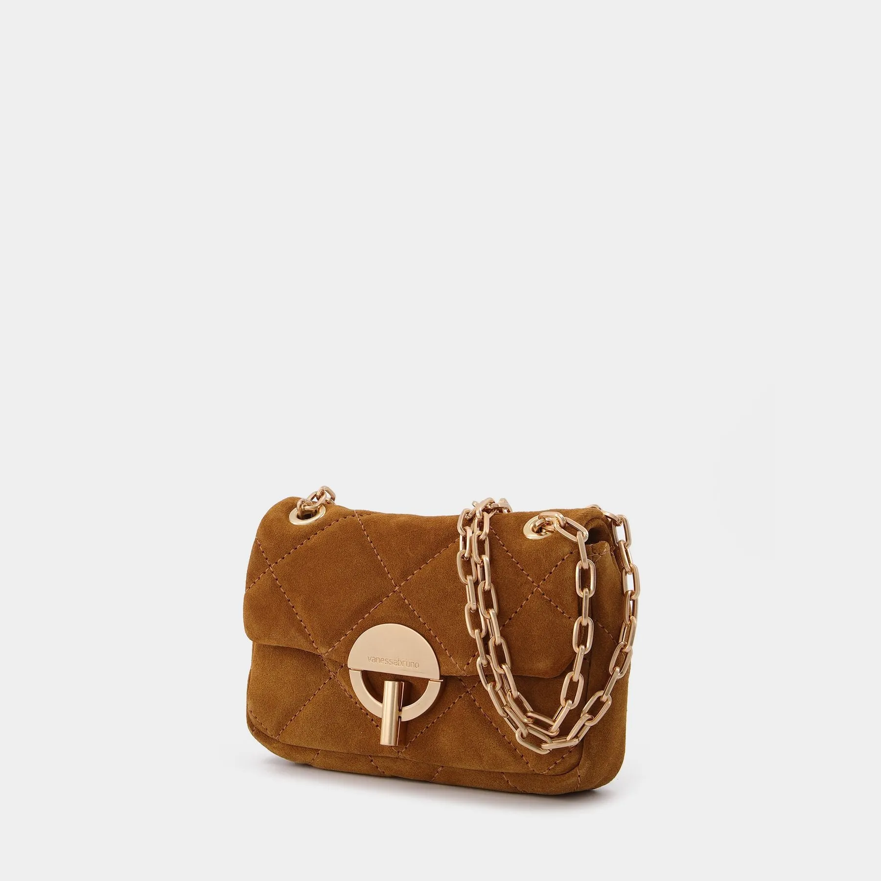 Vanessa Bruno  Nano Moon Bag in Brown Leather