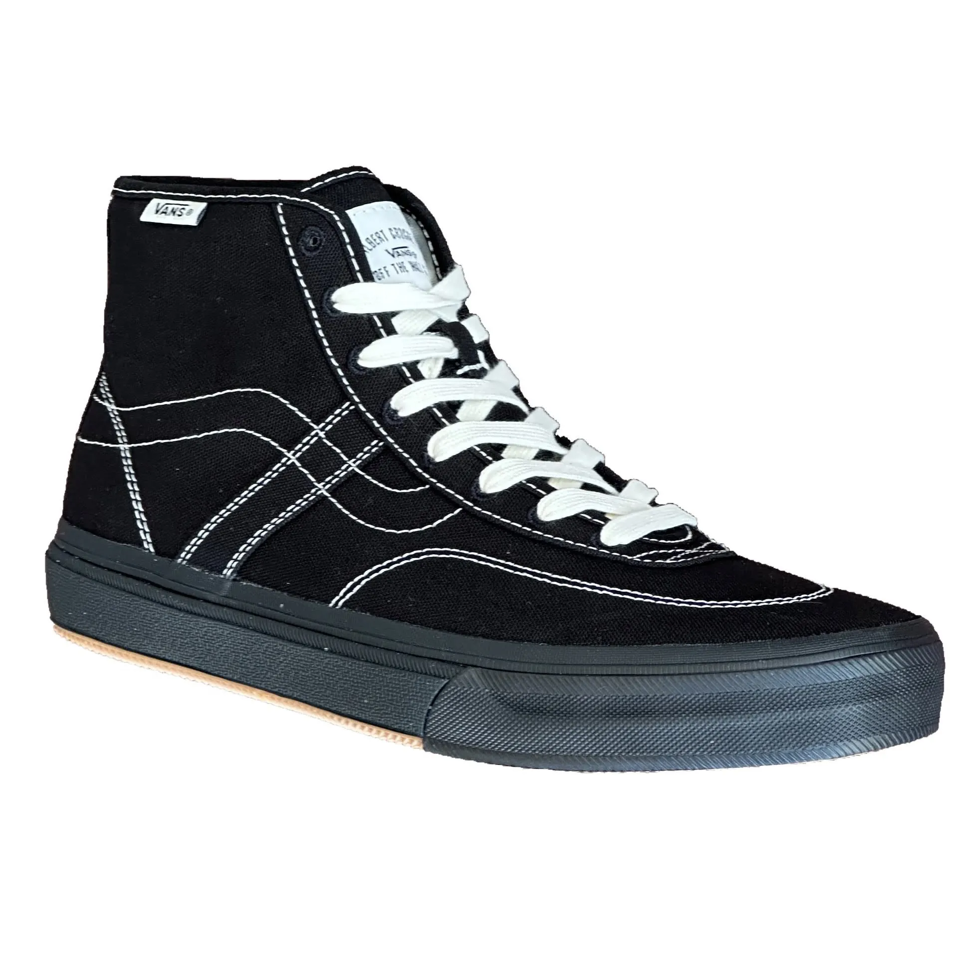 Vans Crockett High Decon Canvas Skate Shoe - Black/White