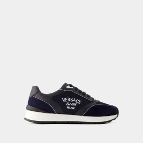 Versace  New Runner Sneakers - Versace - Leather - Blue Navy