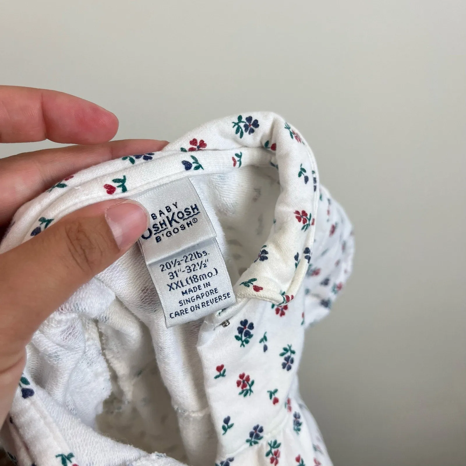 Vintage OshKosh B'gosh Floral Romper 18 Months