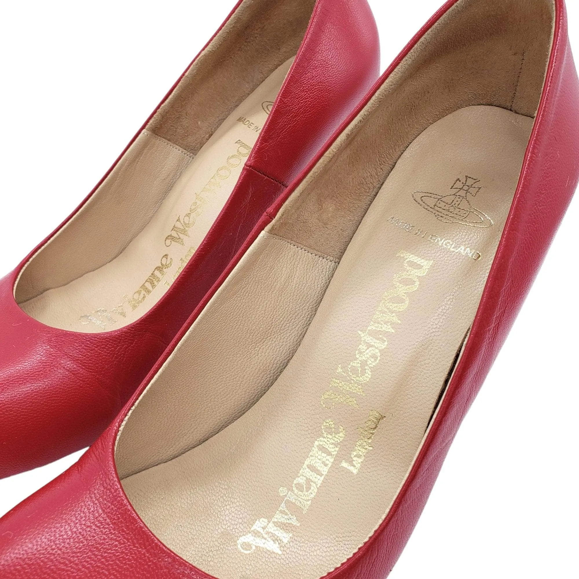 Vivienne Westwood Gold Label Red Leather Animal Toe Shoes