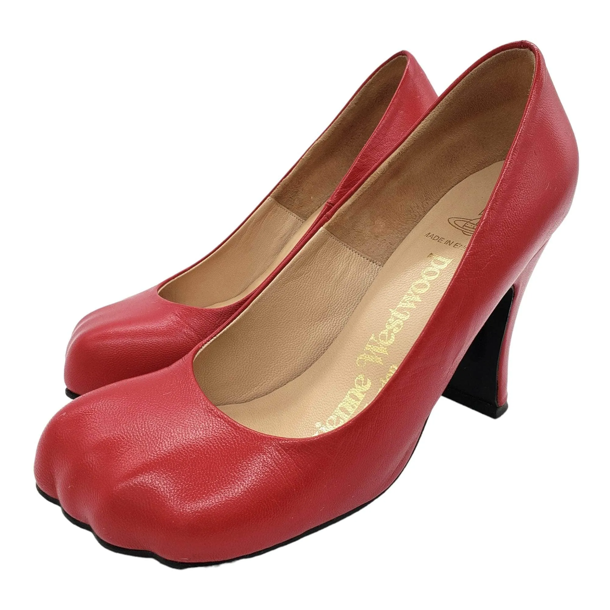 Vivienne Westwood Gold Label Red Leather Animal Toe Shoes