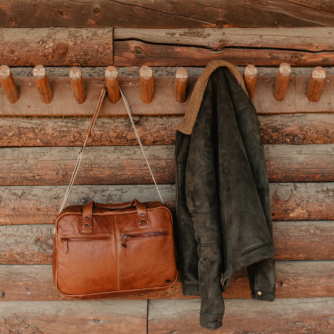 Walker Leather Pilot Bag | Rustic Tan