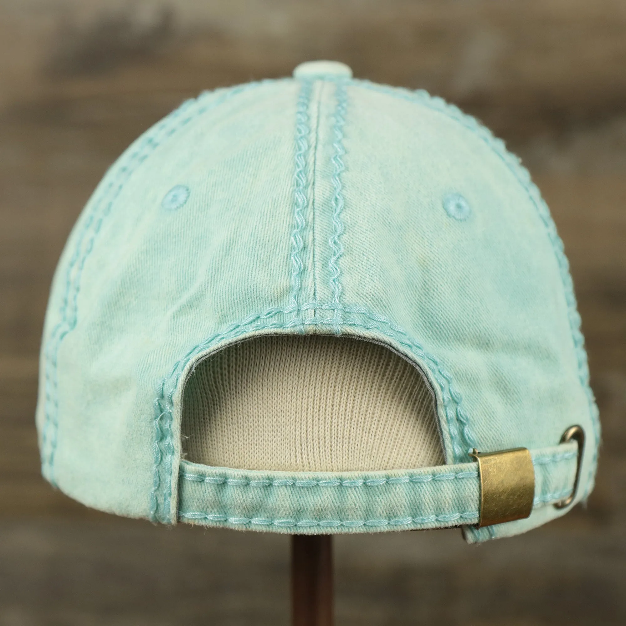 Washed Pigment Blank Distressed Baseball Hat | Washed Mint Dad Hat