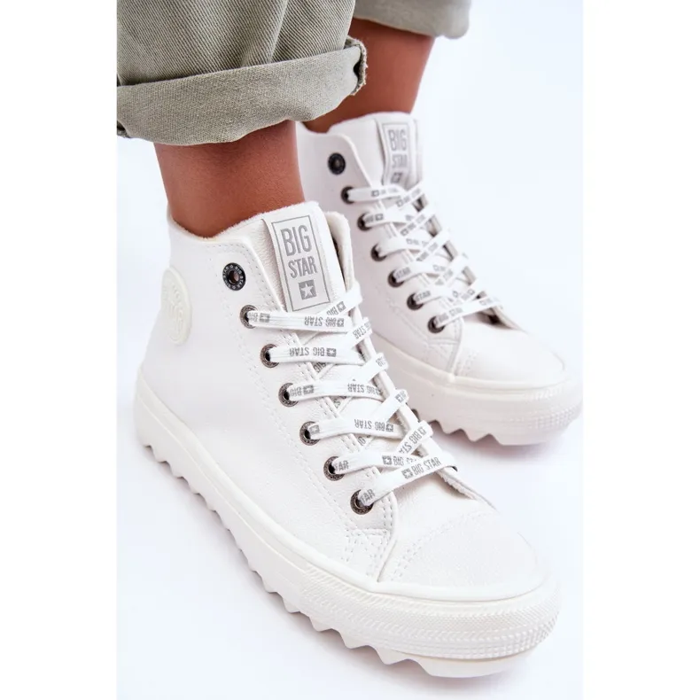 Women's Sneakers Big Star High Warm White GG274108