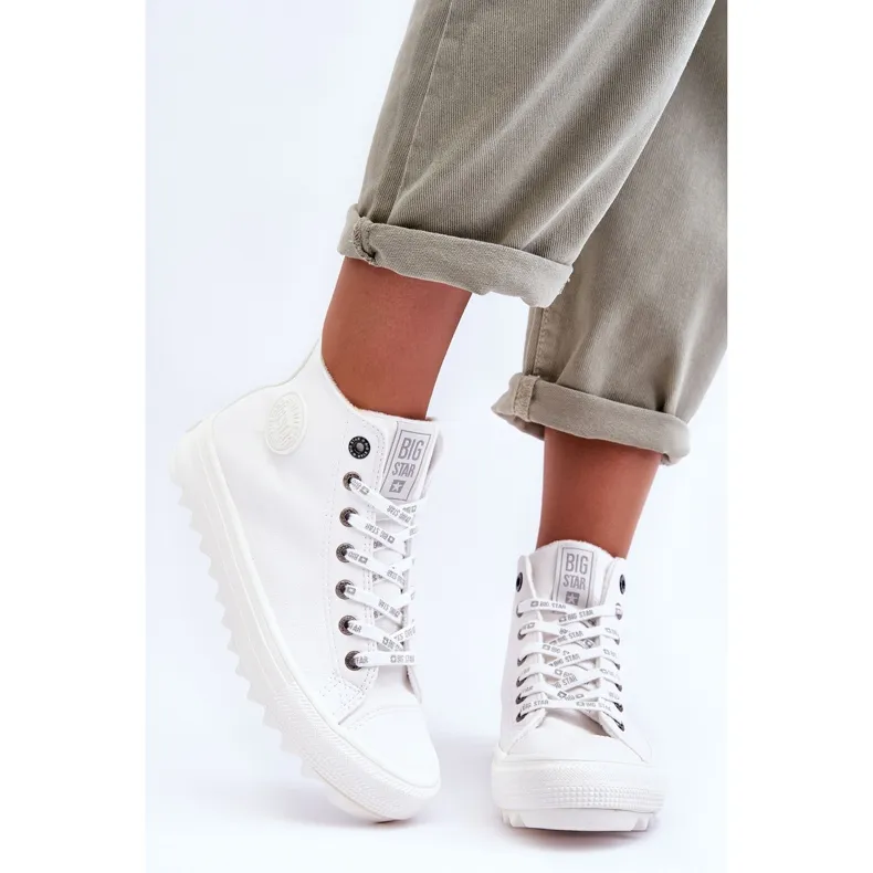 Women's Sneakers Big Star High Warm White GG274108