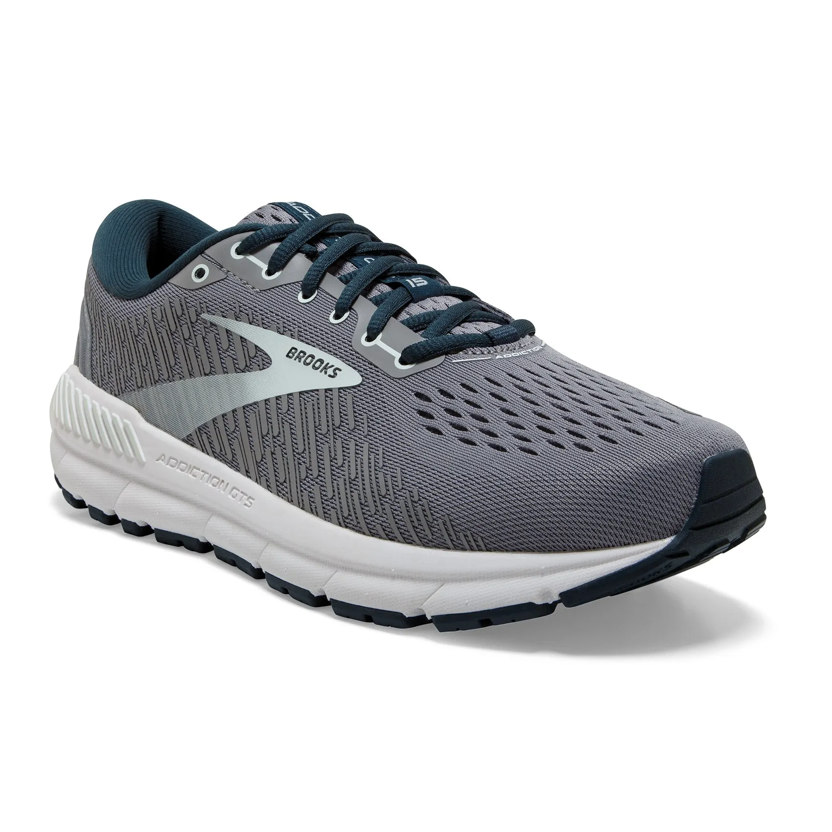 Women's Addiction GTS 15 Running Shoe - Grey/Navy/Aqua - Extra Wide (2E)