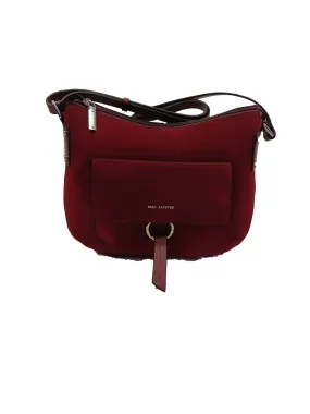 Women's red leather handbag leather + skin gc 503