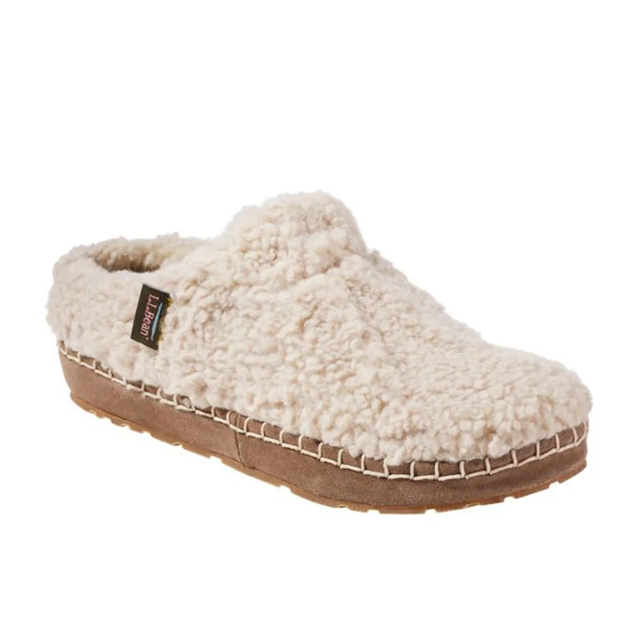 Women's L.L.Bean Cozy Slipper Slides - Natural