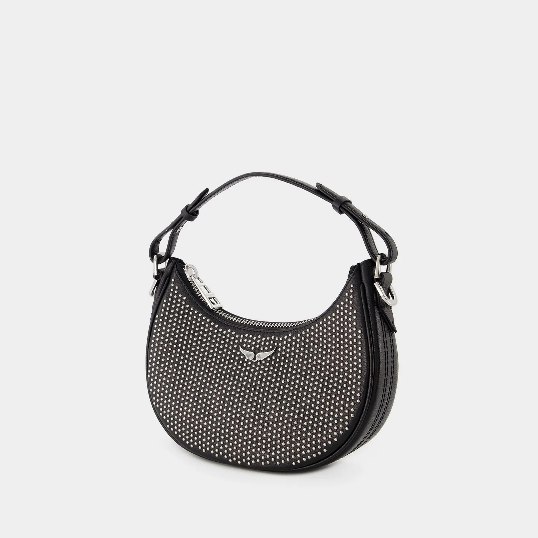 Zadig & Voltaire  Moonrock Plumetis Hobo Bag - Zadig & Voltaire - Leather - Black