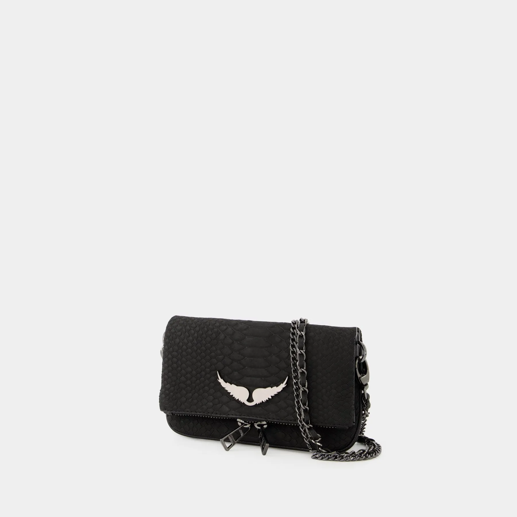 Zadig & Voltaire  Rock Nano Hobo Bag - Zadig & Voltaire - Leather - Black